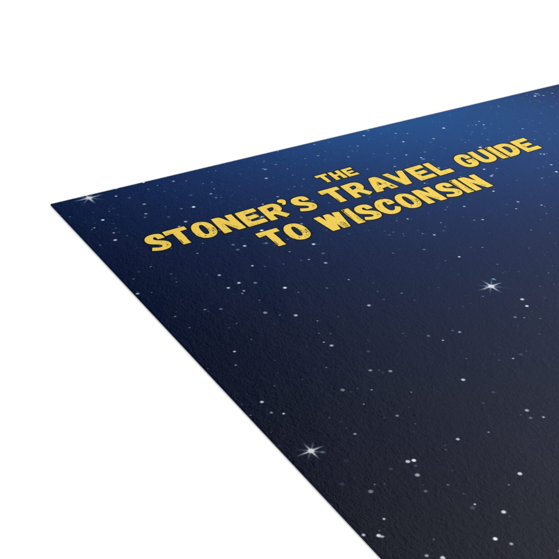 psychedelic road trip greeting card — 'the stoner’s travel guide to wisconsin'