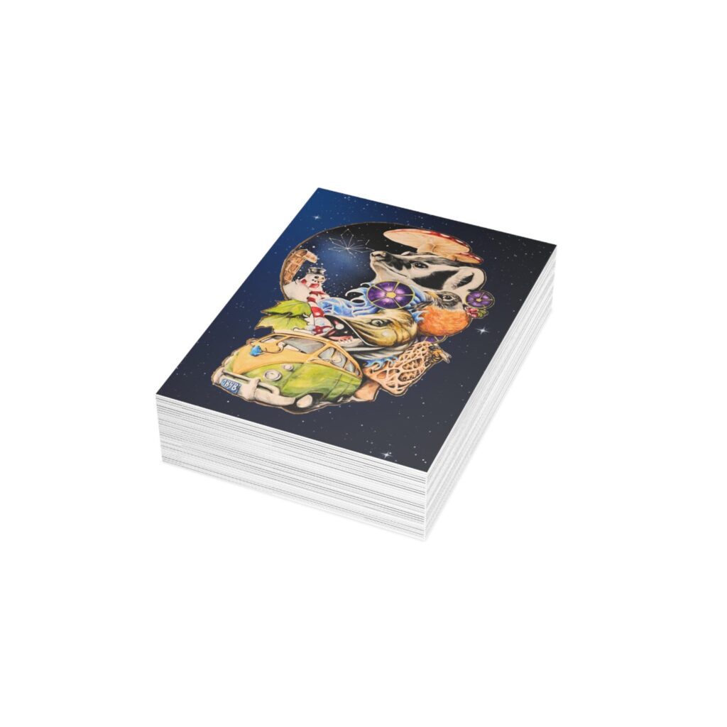psychedelic road trip greeting card — 'the stoner’s travel guide to wisconsin'