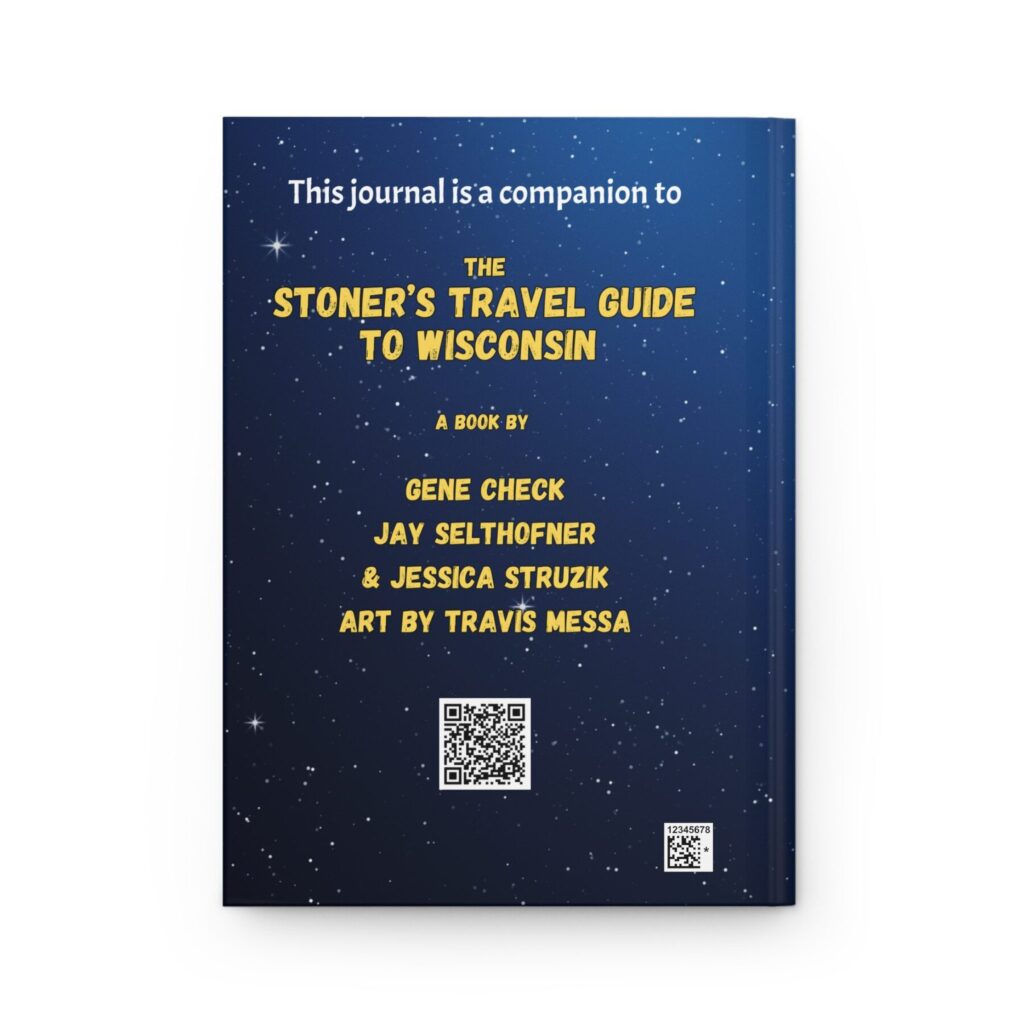 the stoner’s travel guide to wisconsin companion hardcover journal — wisconsin road trip notebook