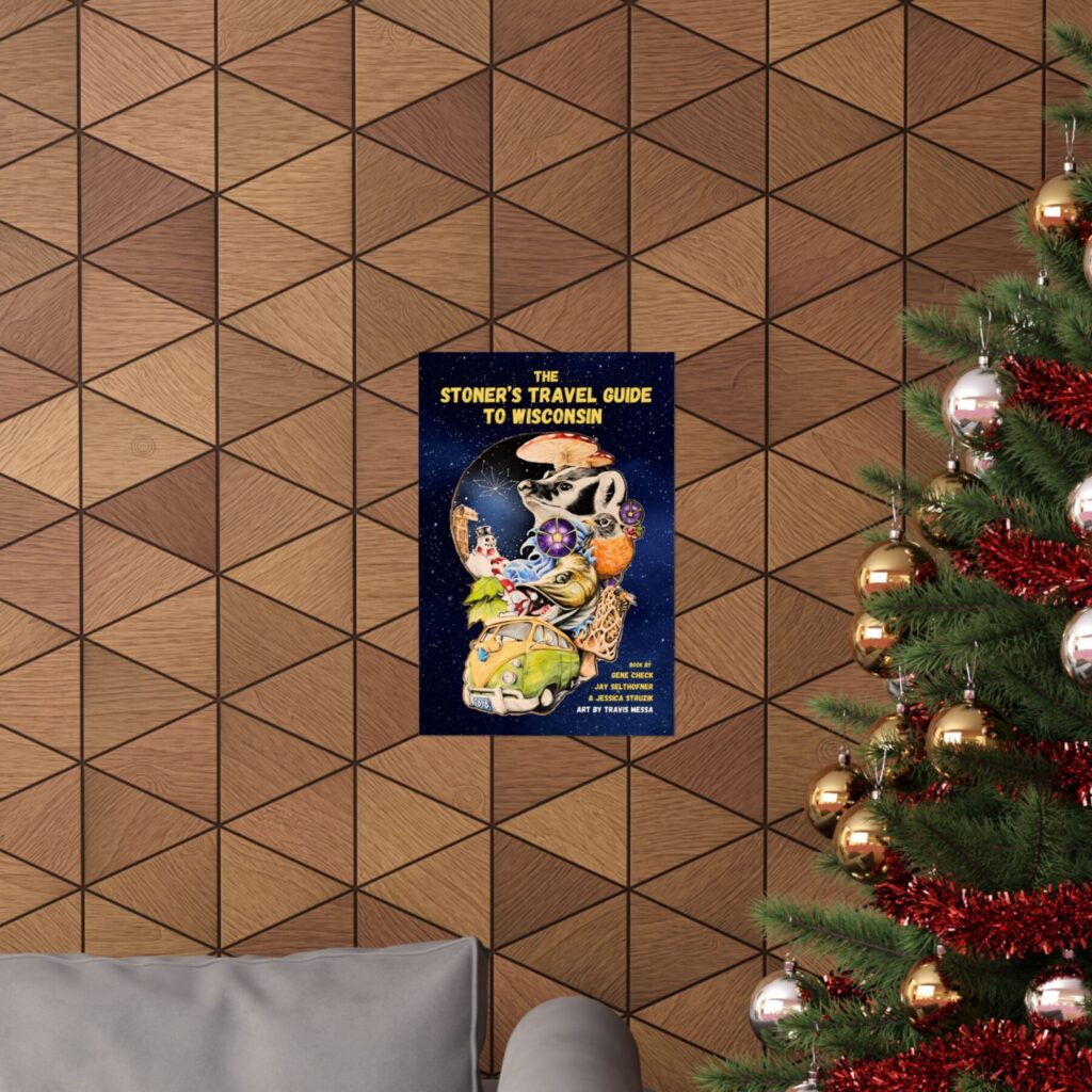 matte poster — "the stoner's travel guide to wisconsin" vintage psychedelic art print