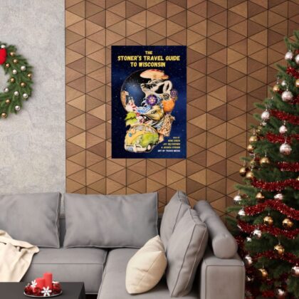 matte poster — "the stoner's travel guide to wisconsin" vintage psychedelic art print