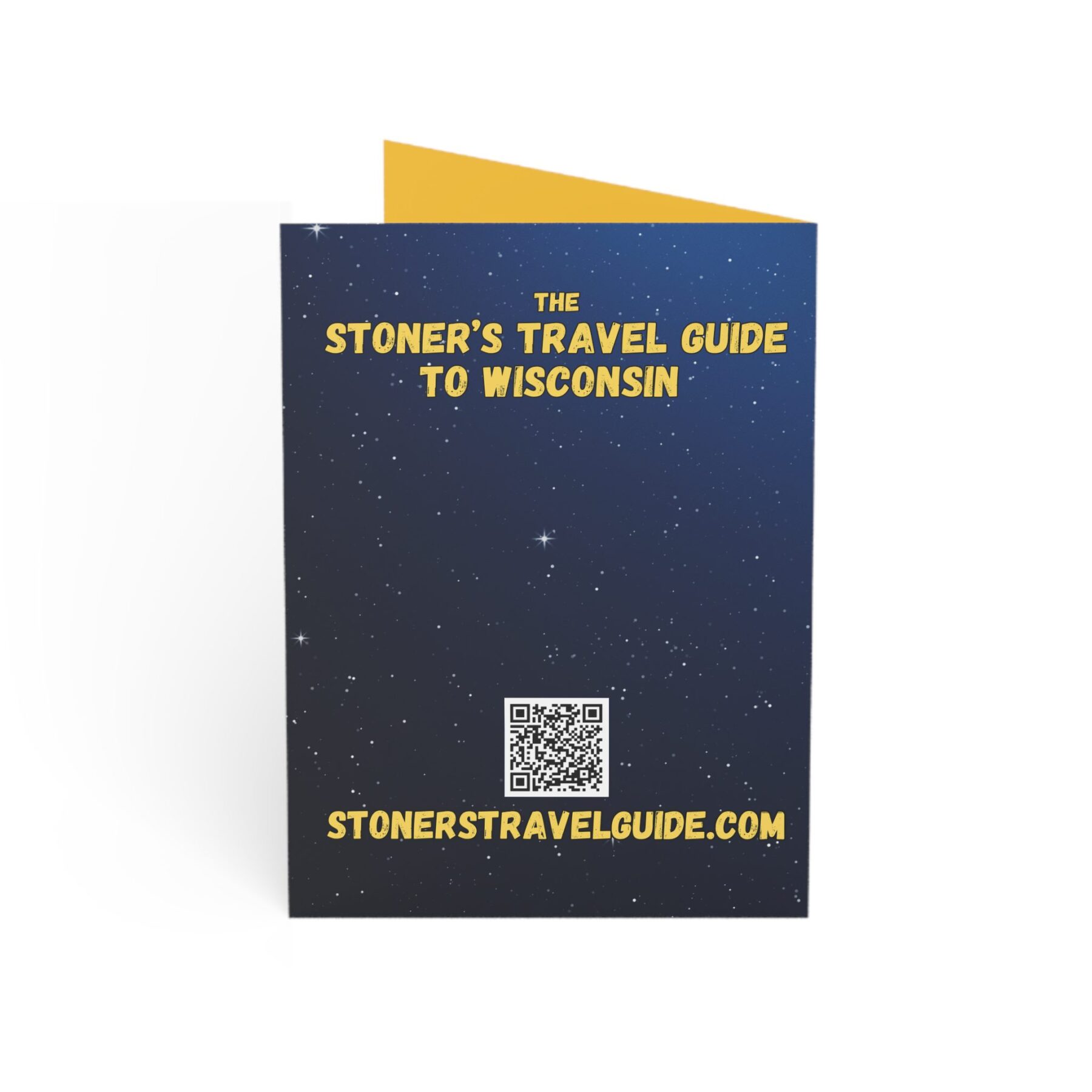 psychedelic road trip greeting card — 'the stoner’s travel guide to wisconsin'
