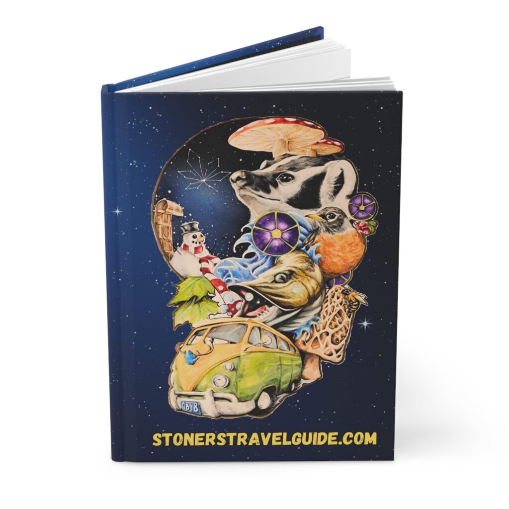 the stoner’s travel guide to wisconsin companion hardcover journal — wisconsin road trip notebook