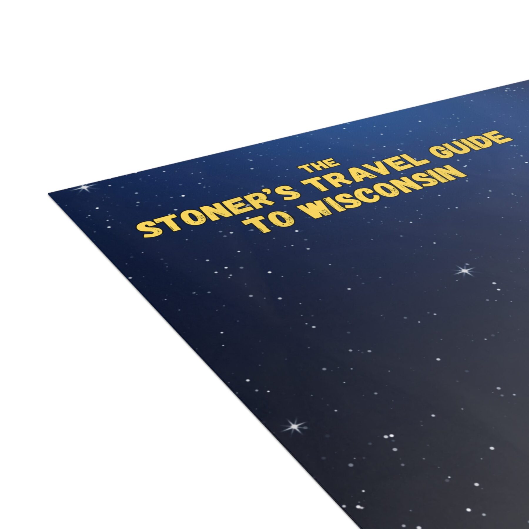 psychedelic road trip greeting card — 'the stoner’s travel guide to wisconsin'