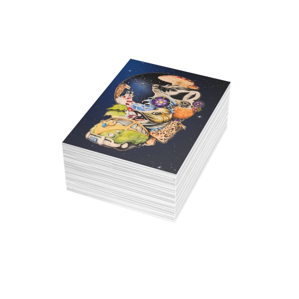 psychedelic road trip greeting card — 'the stoner’s travel guide to wisconsin'