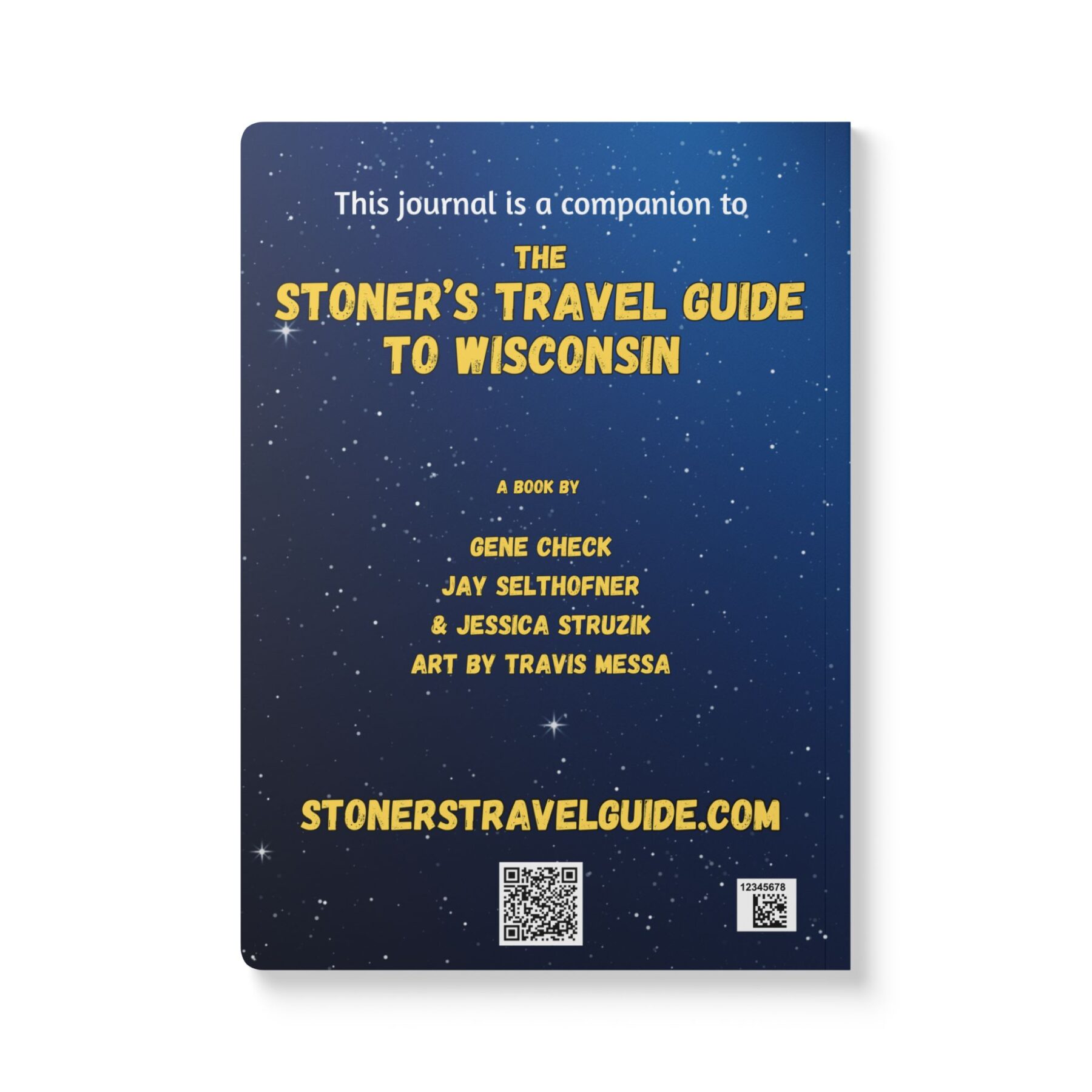 softcover journal — stoner’s travel guide to wisconsin companion notebook (psychedelic road trip art)