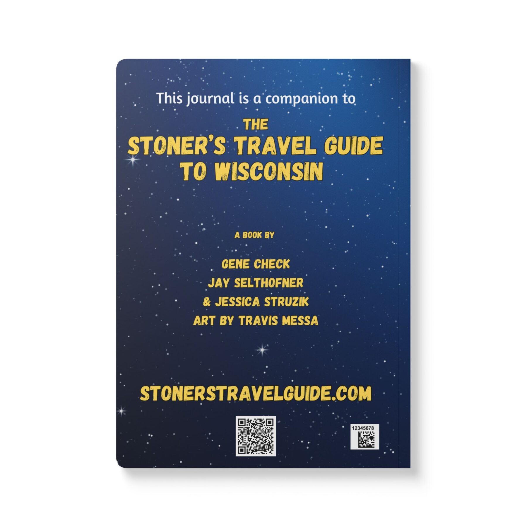 softcover journal — stoner’s travel guide to wisconsin companion notebook (psychedelic road trip art)