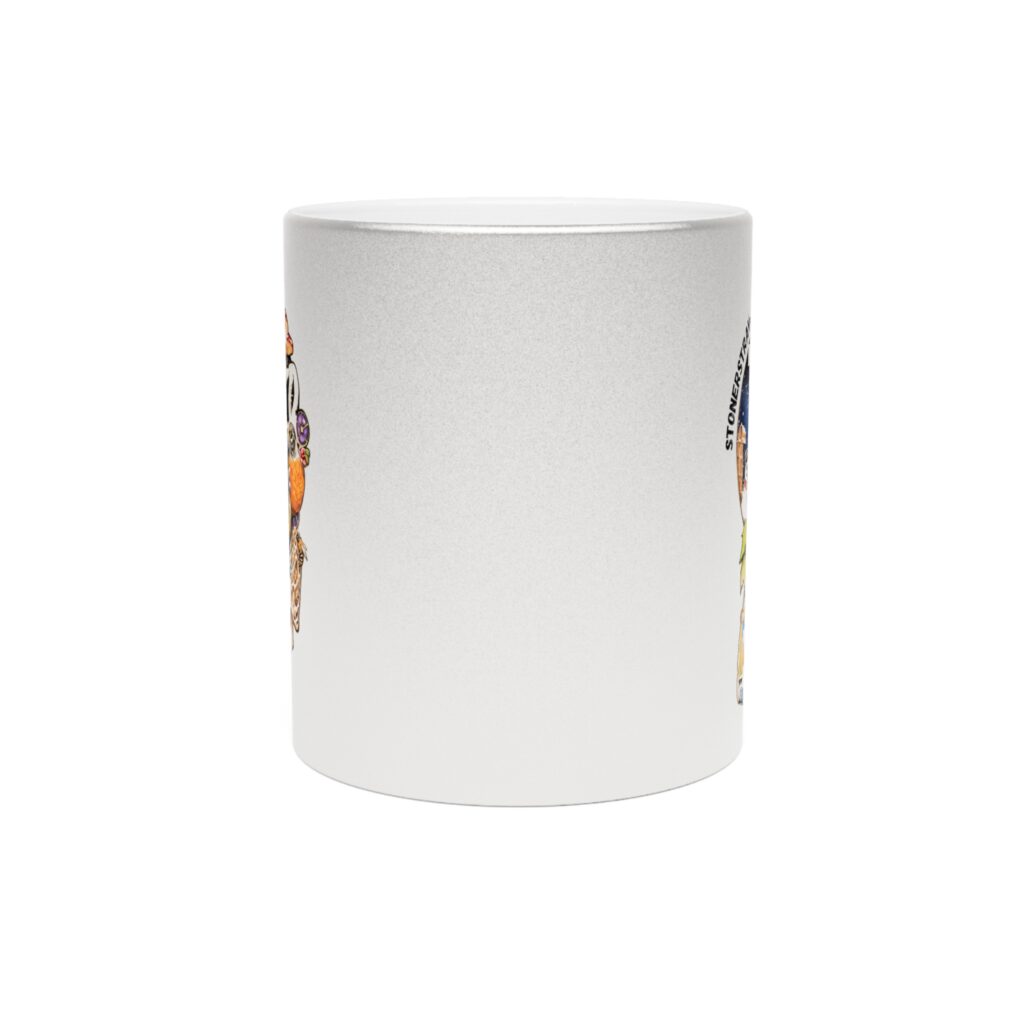 the stoner's travel guide to wisconsin metallic mug (silvergold)