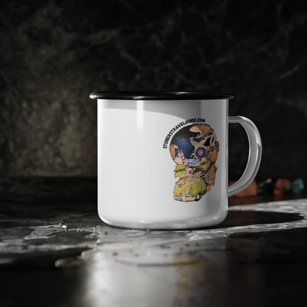 the stoner's travel guide to wisconsin enamel camp cup