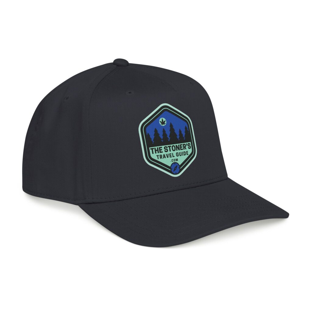 the stoner's travel guide logo baseball cap embroidered hat