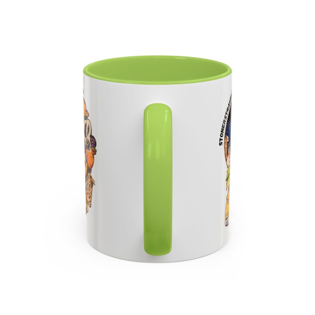 the stoner's travel guide to wisconsin accent coffee mug (11, 15oz)
