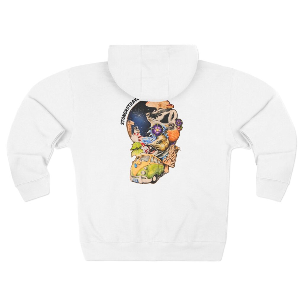the stoner's travel guide to wisconsin unisex zip hoodie