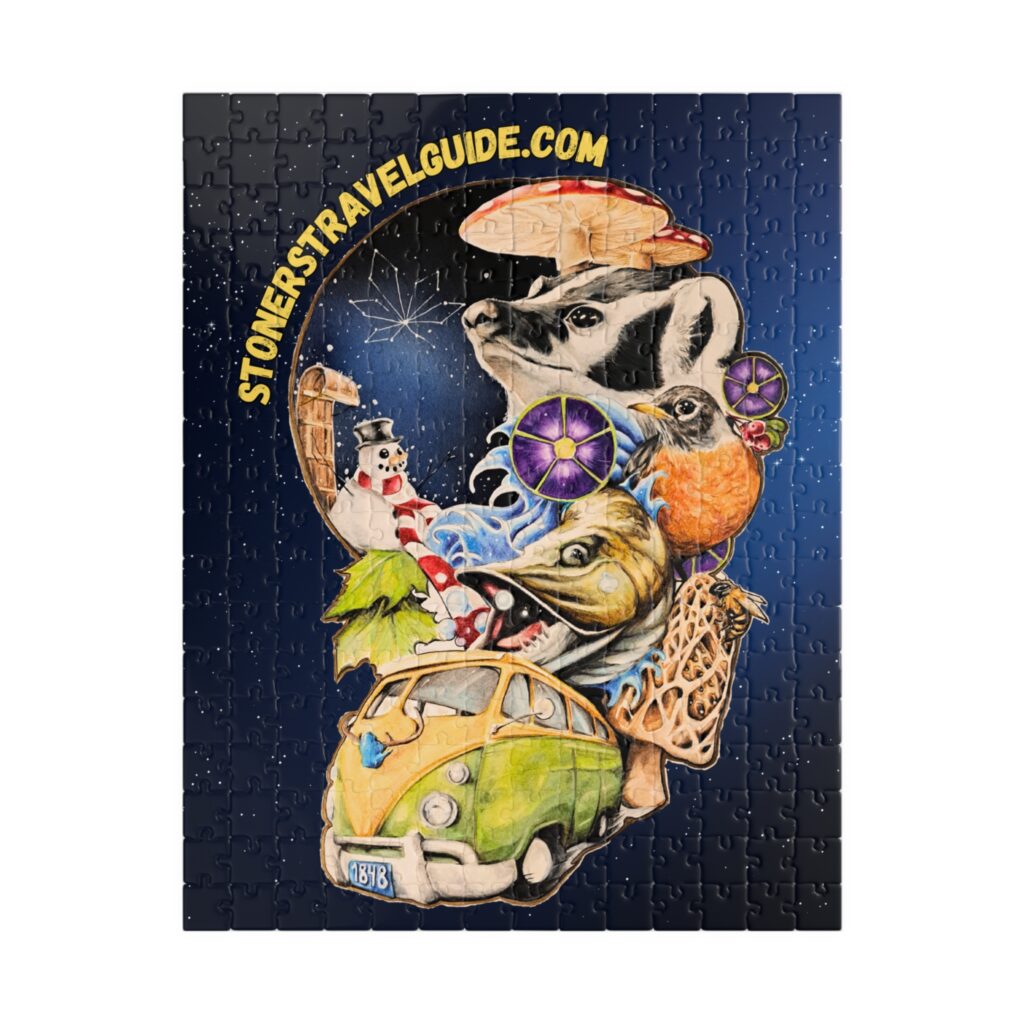 the stoner's travel guide to wisconsin puzzle (110, 252, 520 piece)