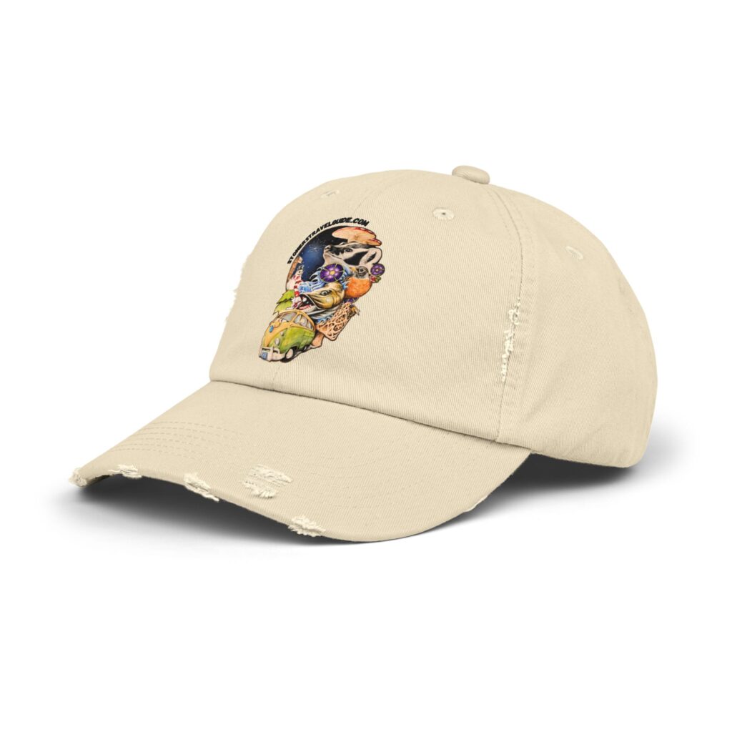 the stoner's travel guide to wisconsin unisex distressed cap