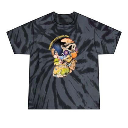 the stoners' travel guide to wisconsin men's tie dye tee dark colors