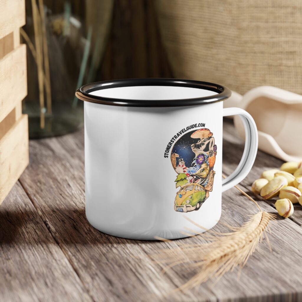 the stoner's travel guide to wisconsin enamel camp cup