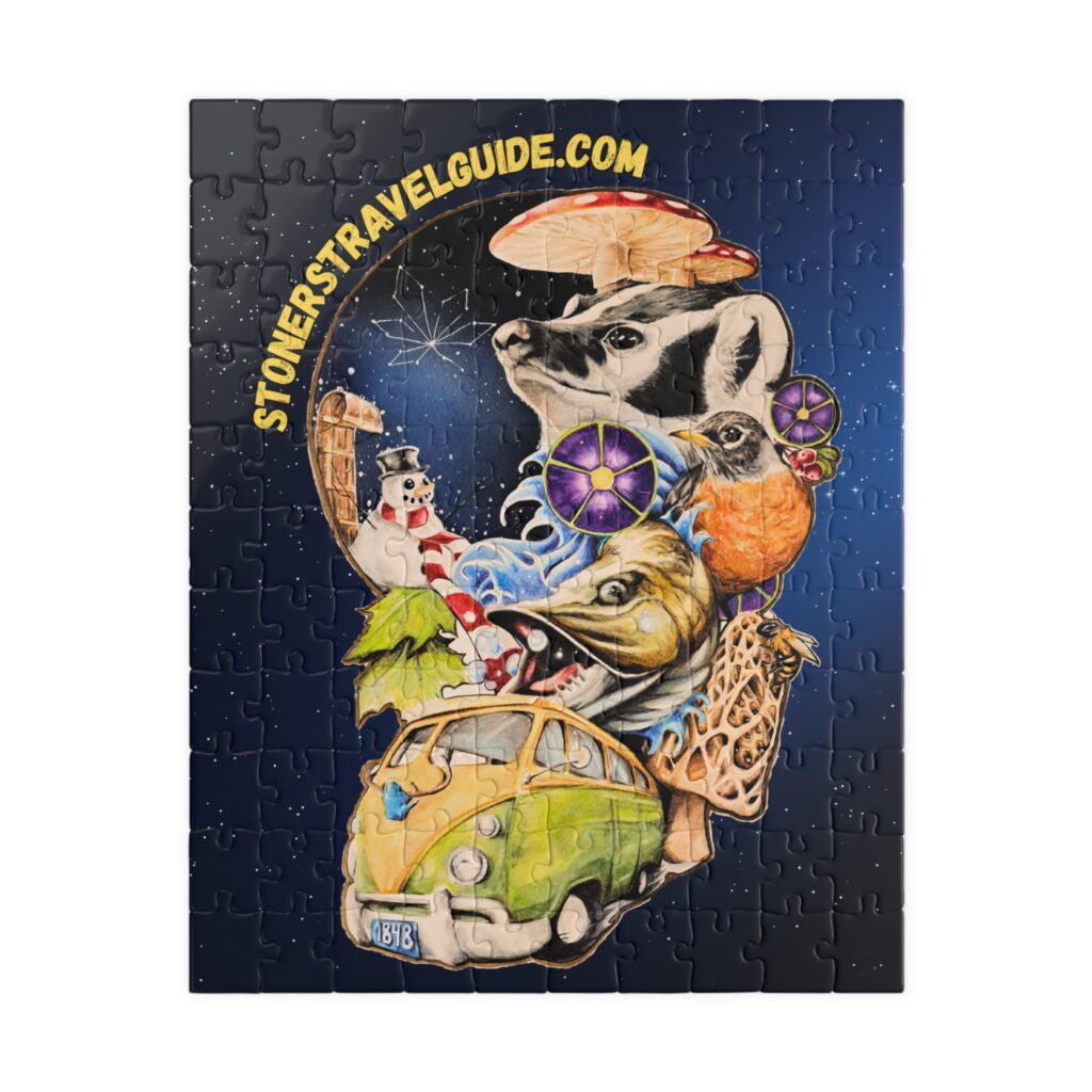 the stoner's travel guide to wisconsin puzzle (110, 252, 520 piece)