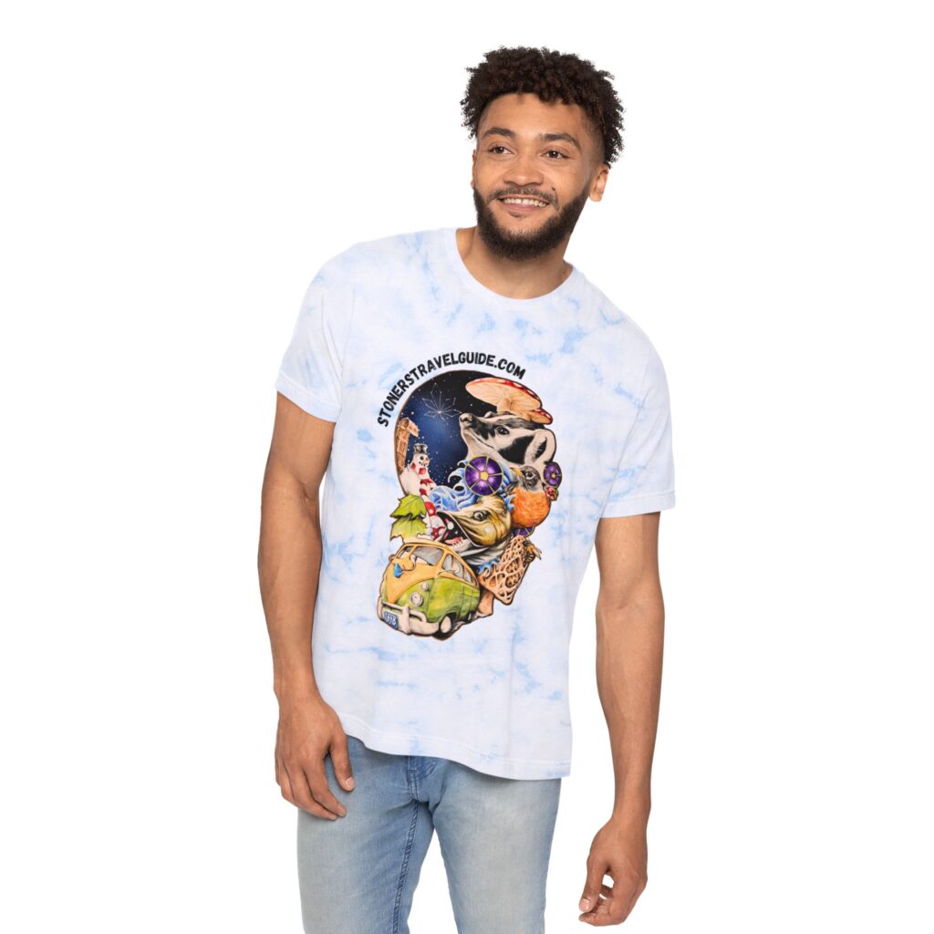 the stoner's travel guide to wisconsin unisex fwd fashion tie dyed t shirt
