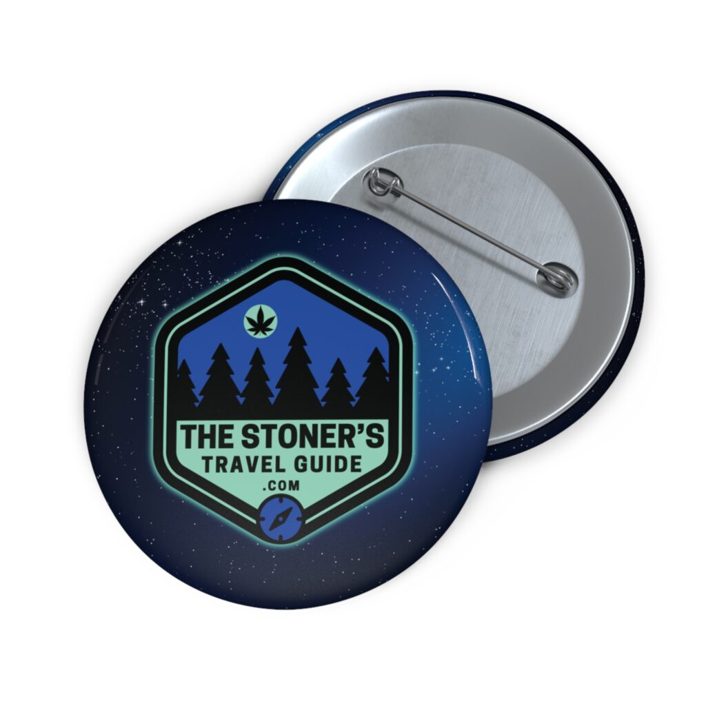the stoner's travel guide pin buttons