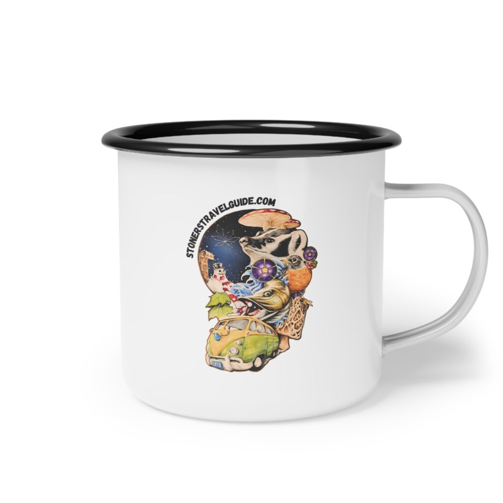 the stoner's travel guide to wisconsin enamel camp cup