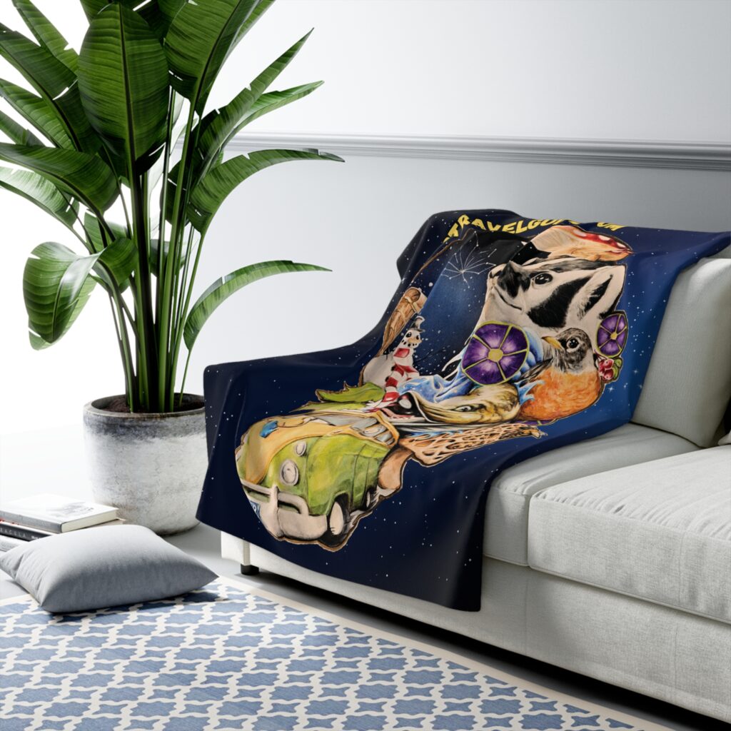the stoner's travel guide to wisconsin sherpa fleece blanket