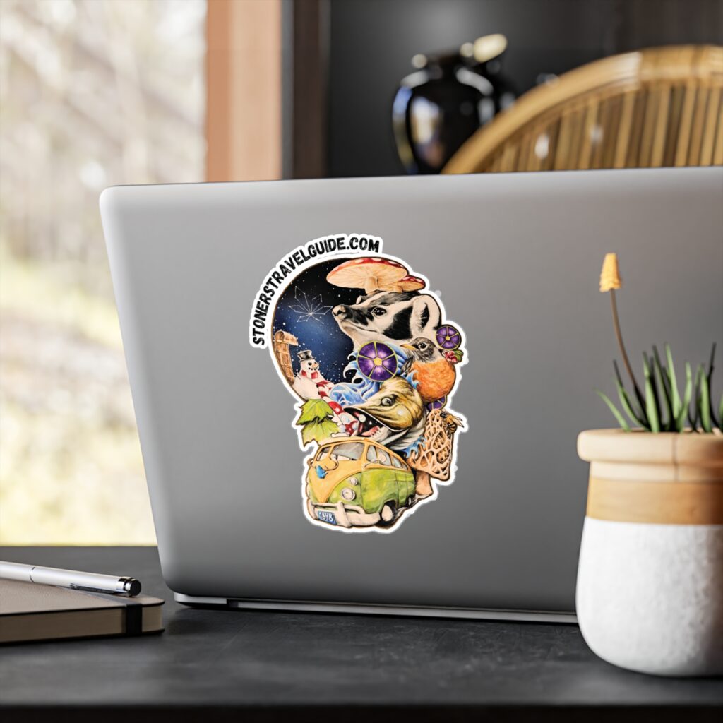 the stoner's travel guide to wisconsin kiss cut vinyl decals