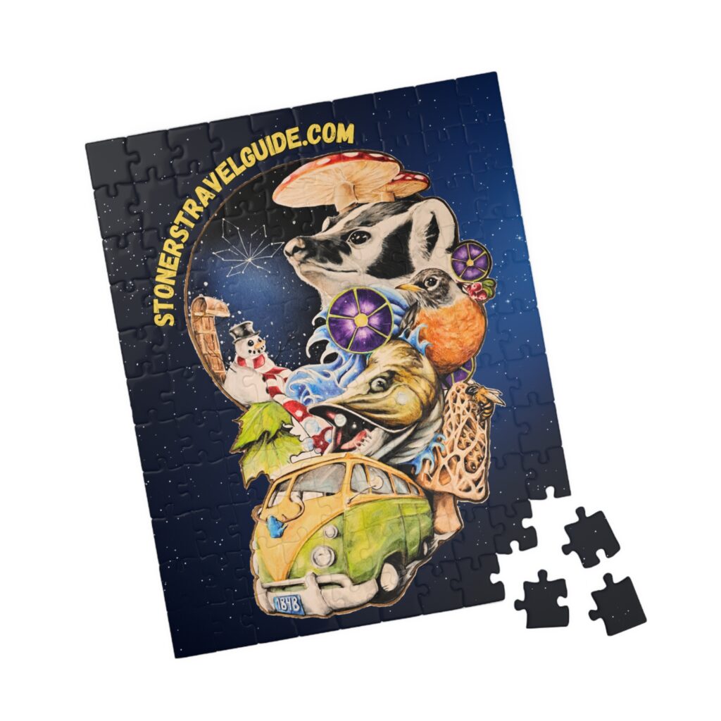 the stoner's travel guide to wisconsin puzzle (110, 252, 520 piece)