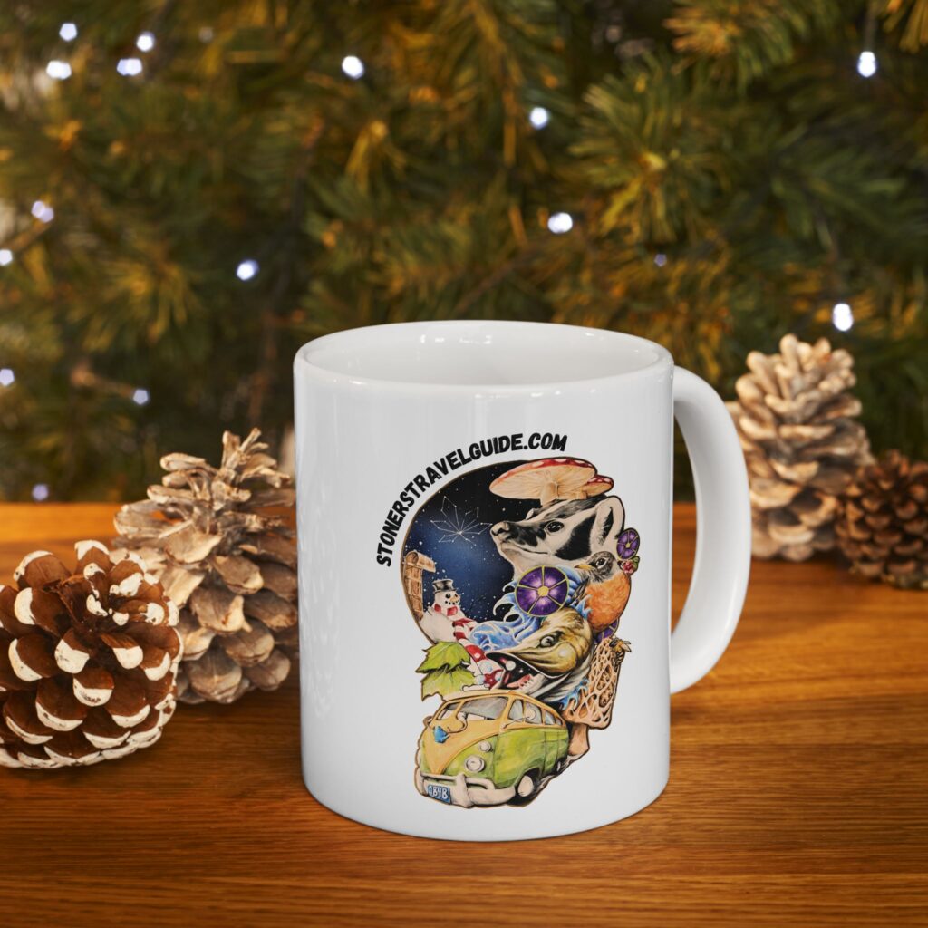 the stoner's travel guide to wisconsin ceramic mug, (11oz, 15oz)