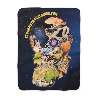 the stoner's travel guide to wisconsin sherpa fleece blanket