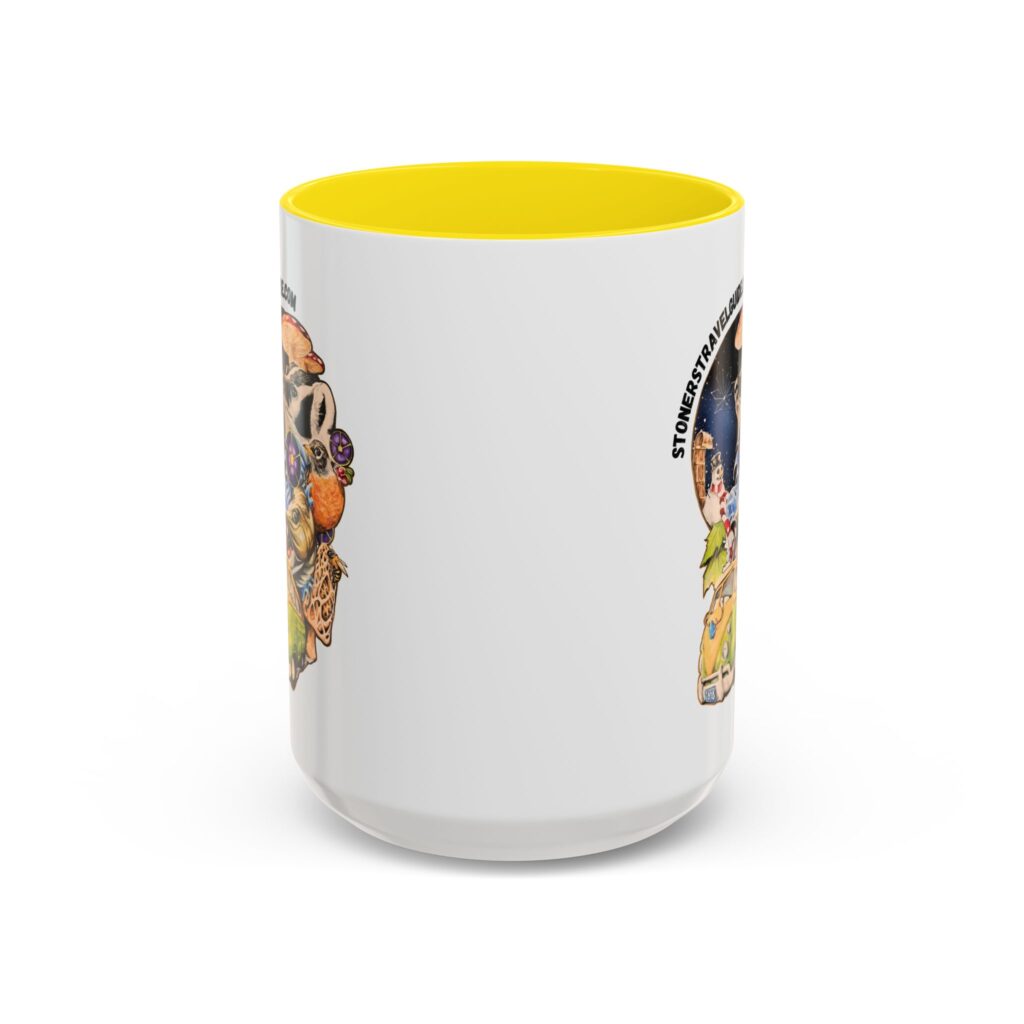 the stoner's travel guide to wisconsin accent coffee mug (11, 15oz)