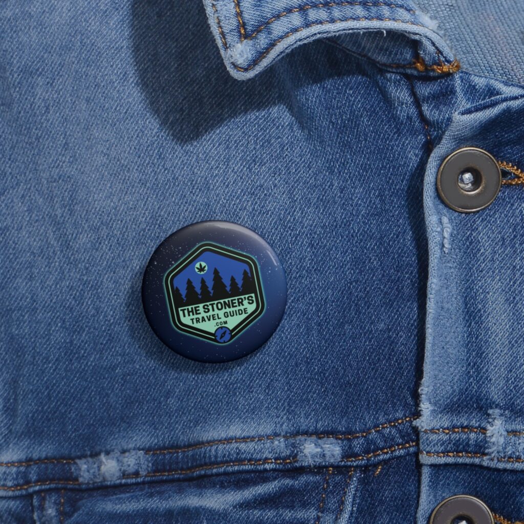 the stoner's travel guide pin buttons