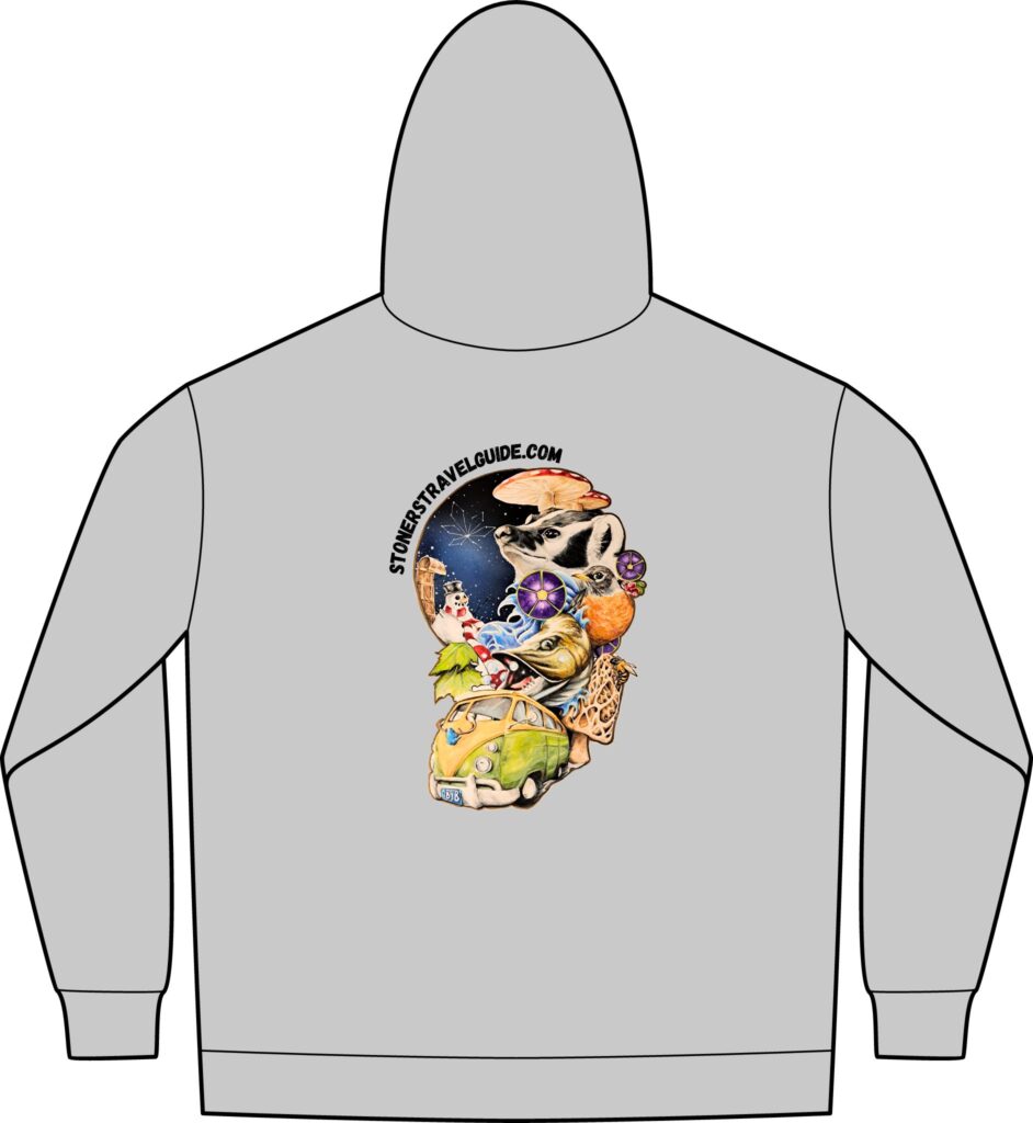 the stoner's travel guide to wisconsin unisex reflex fleece full zip hoodie sweatshirt