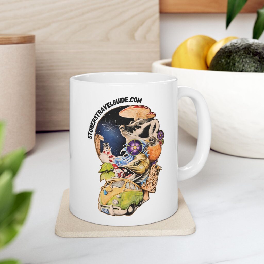 the stoner's travel guide to wisconsin ceramic mug, (11oz, 15oz)