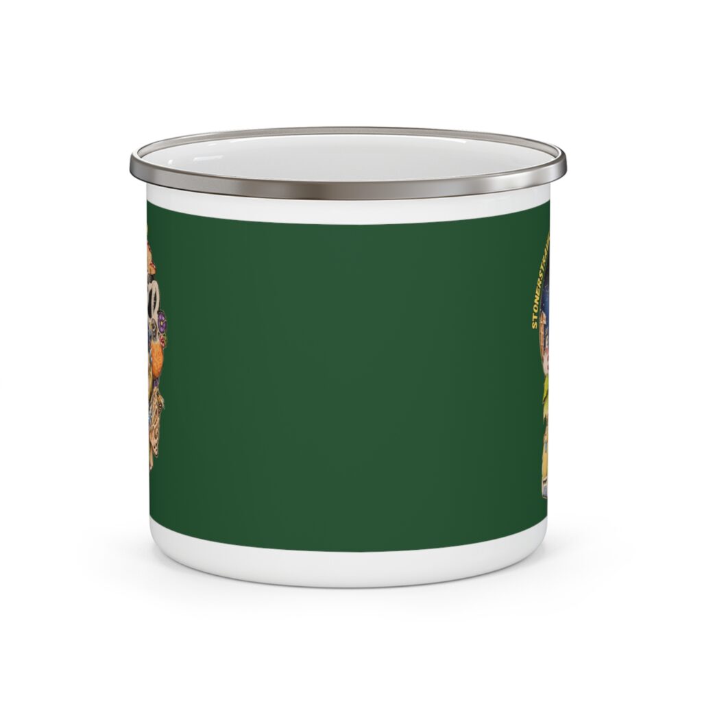 the stoner's travel guide to wisconsin enamel camping mug