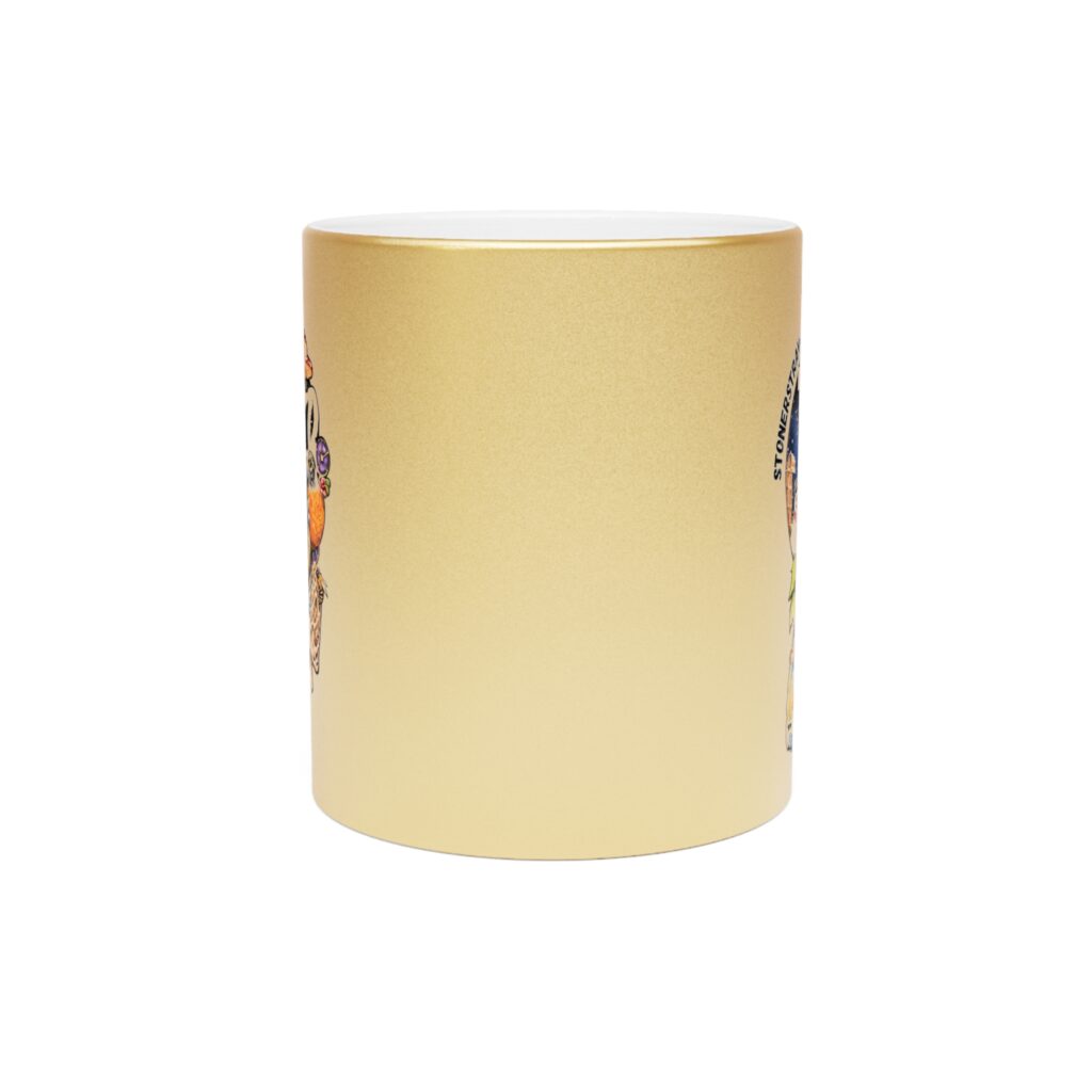 the stoner's travel guide to wisconsin metallic mug (silvergold)