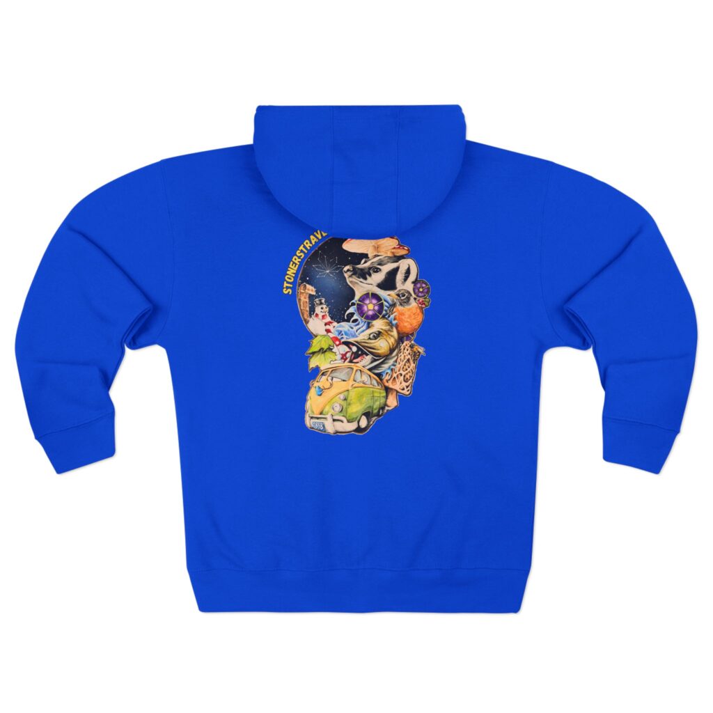 the stoner's travel guide to wisconsin unisex zip hoodie