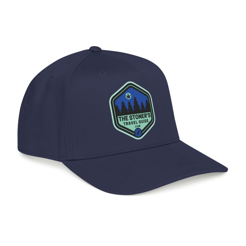 the stoner's travel guide logo baseball cap embroidered hat