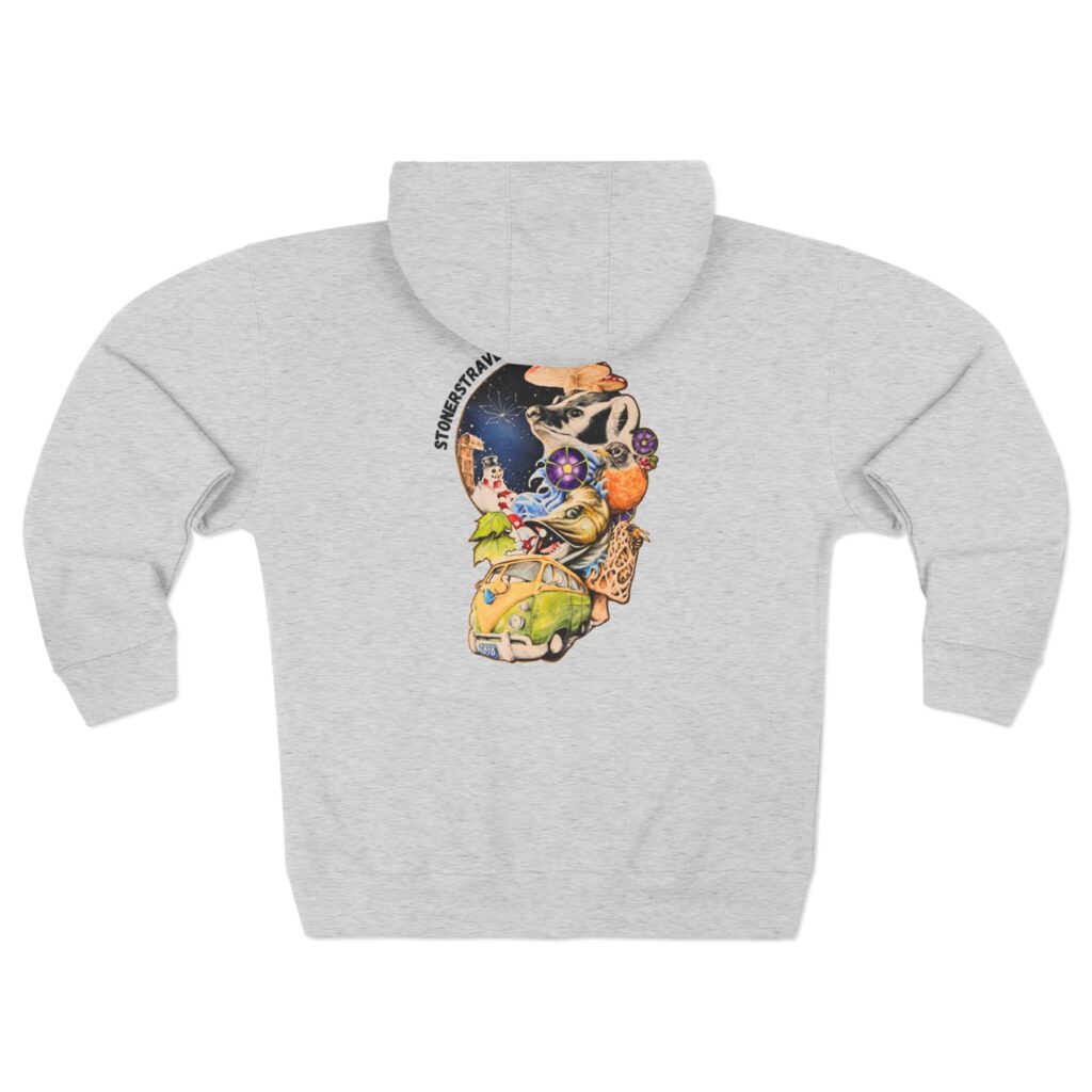 the stoner's travel guide to wisconsin unisex zip hoodie