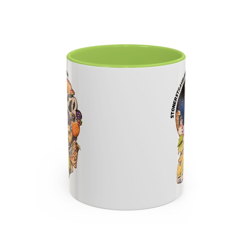 the stoner's travel guide to wisconsin accent coffee mug (11, 15oz)