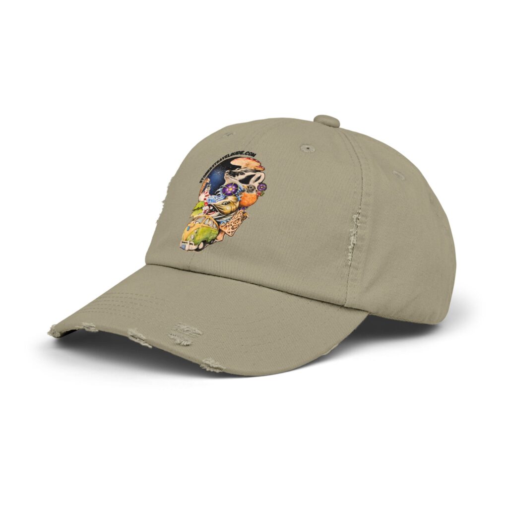 the stoner's travel guide to wisconsin unisex distressed cap