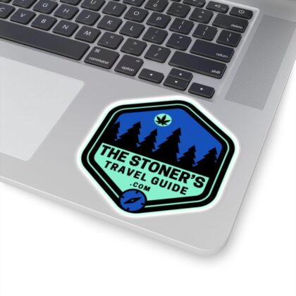 the stoner's travel guide logo kiss cut stickers