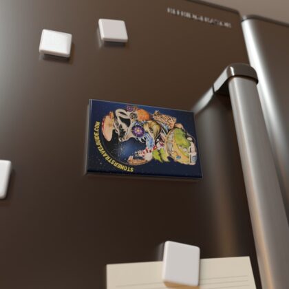 the stoner's travel guide to wisconsin artwork by travis messa button magnet, rectangle (1 & 10 pcs)