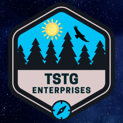 tstg enterprises logo on starry sky